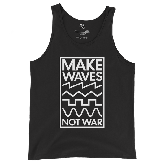 Techno Producer Tank Top - Make Waves Not War Waveform Design - NuffTee